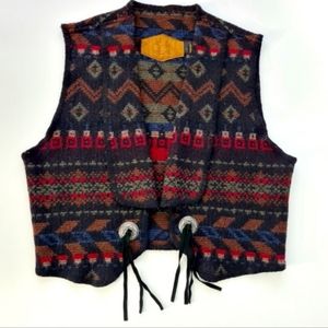 Woolrich Blanket Concho Vest